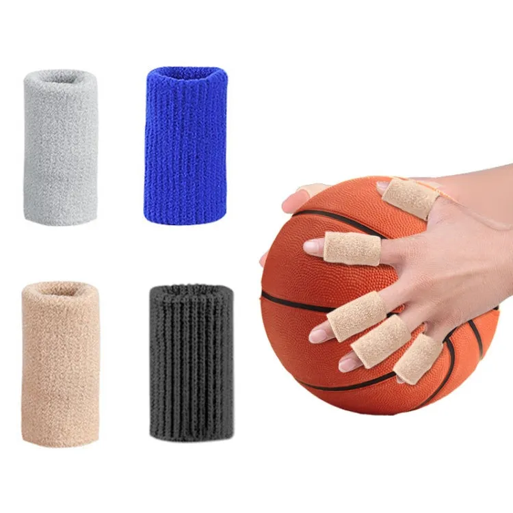 10pcs/set Basketball Riding Finger Sleeves Finger Joint Stretch Knit Sports Protectors, Color: Skin Tone