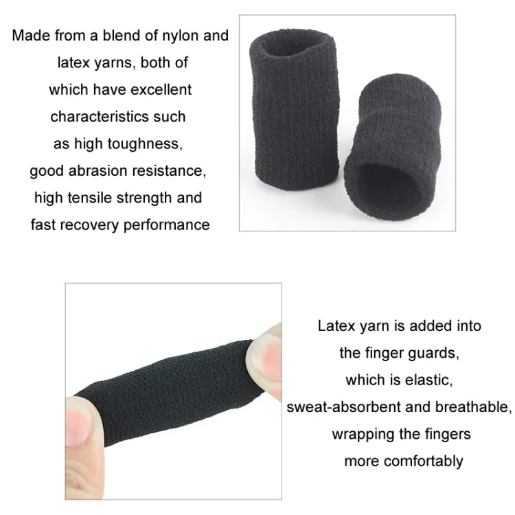 10pcs/set Basketball Riding Finger Sleeves Finger Joint Stretch Knit Sports Protectors, Color: Skin Tone