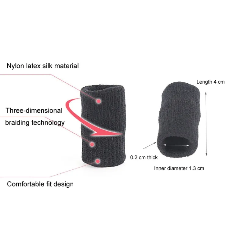 10pcs/set Basketball Riding Finger Sleeves Finger Joint Stretch Knit Sports Protectors, Color: Skin Tone