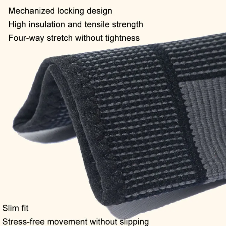 1pair Anti-Slip Compression Straps Keep Warm And Lengthen Knee Pads, Size: S(Plus Velvet Green)