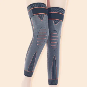 1pair Anti-Slip Compression Straps Keep Warm And Lengthen Knee Pads, Size: XL(Warm Orange)