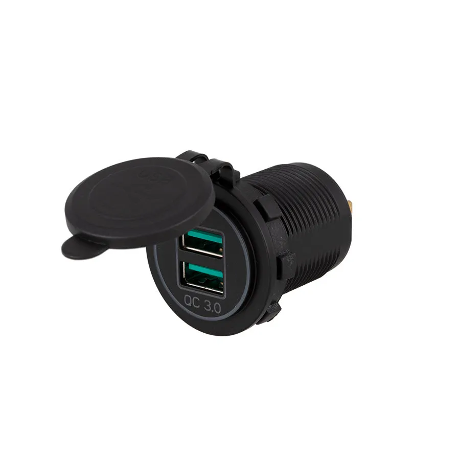 29mm Panel Mount QC3.0 Quick Charger Dual USB