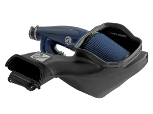 aFe 17-24 Ford F-150 Track Series Blue Kevlar Carbon Fiber C/A Intake System w/Black Pro 5R Filter