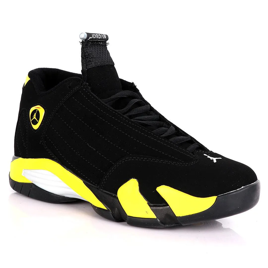 Air Jordan 14 Retro Black And Yellow Sneakers