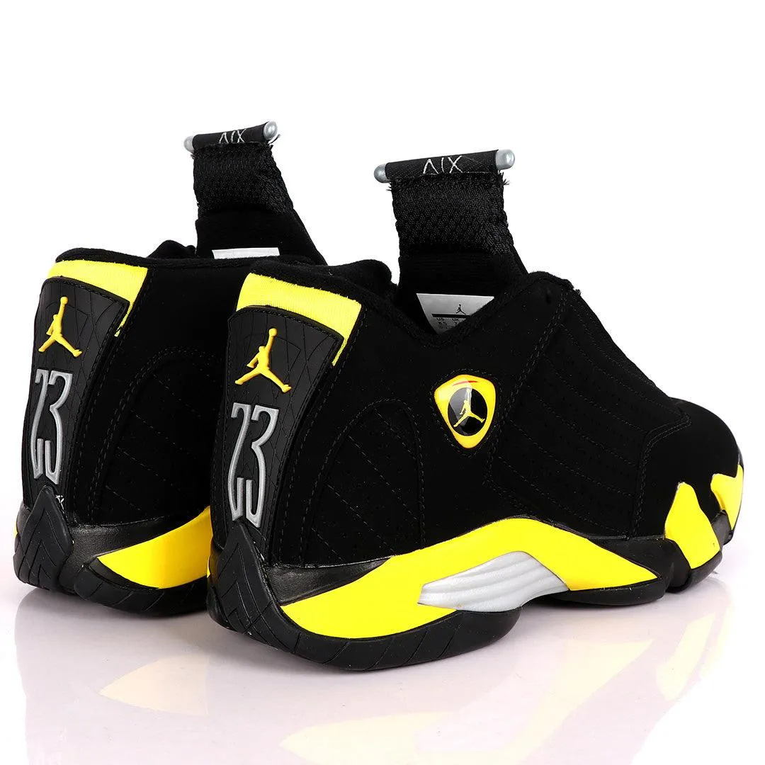 Air Jordan 14 Retro Black And Yellow Sneakers