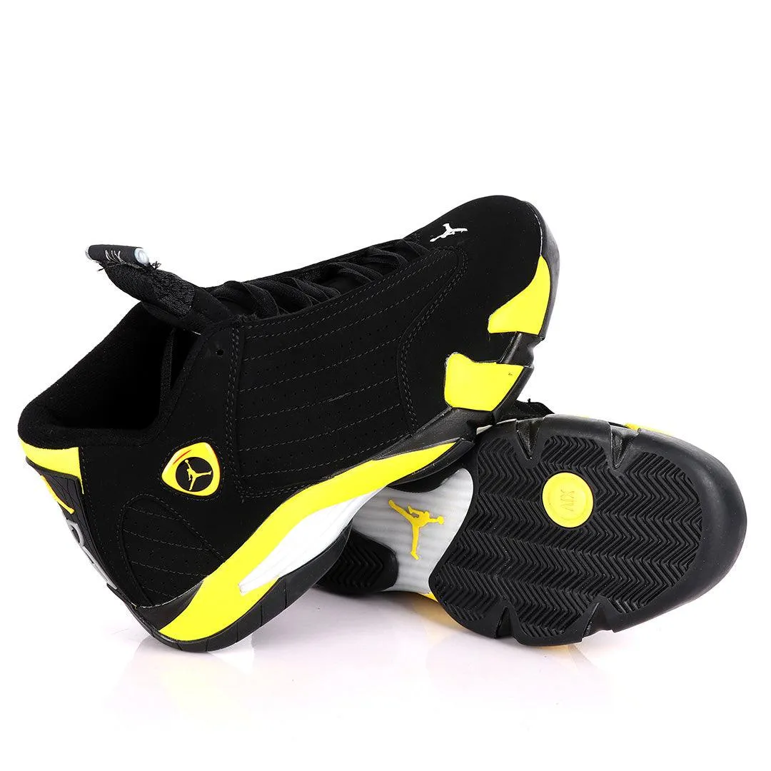 Air Jordan 14 Retro Black And Yellow Sneakers