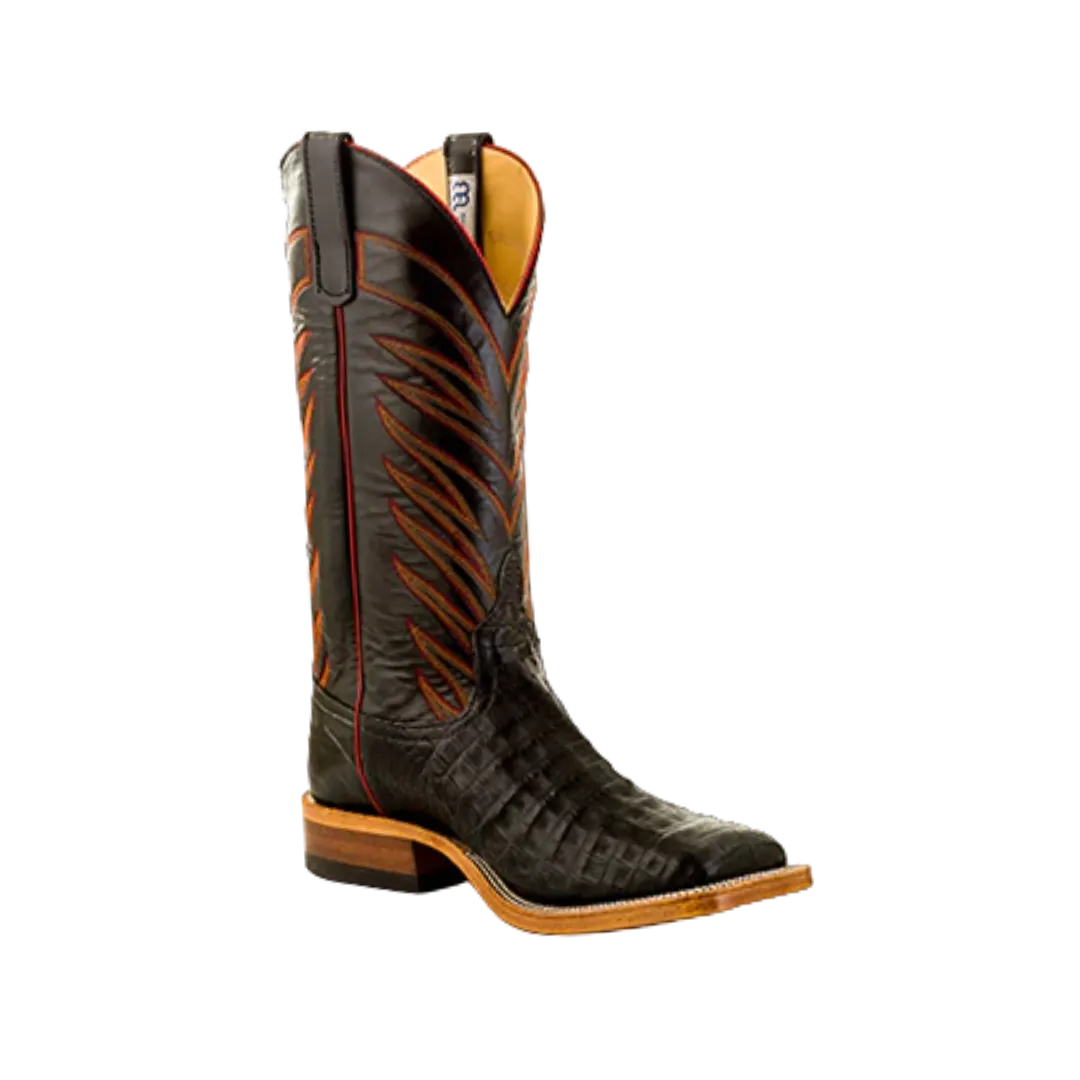 Anderson Men's Bean Black Caiman Belly Boot