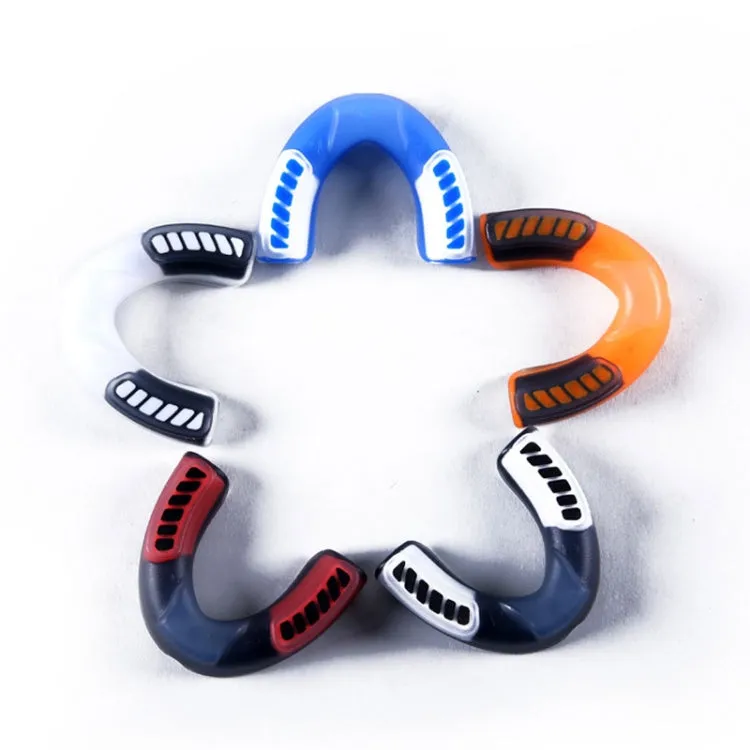 Anotherboxer Taekwondo Sanda Boxing Single-Sided Mouthguards, Size:L(Blue Red)