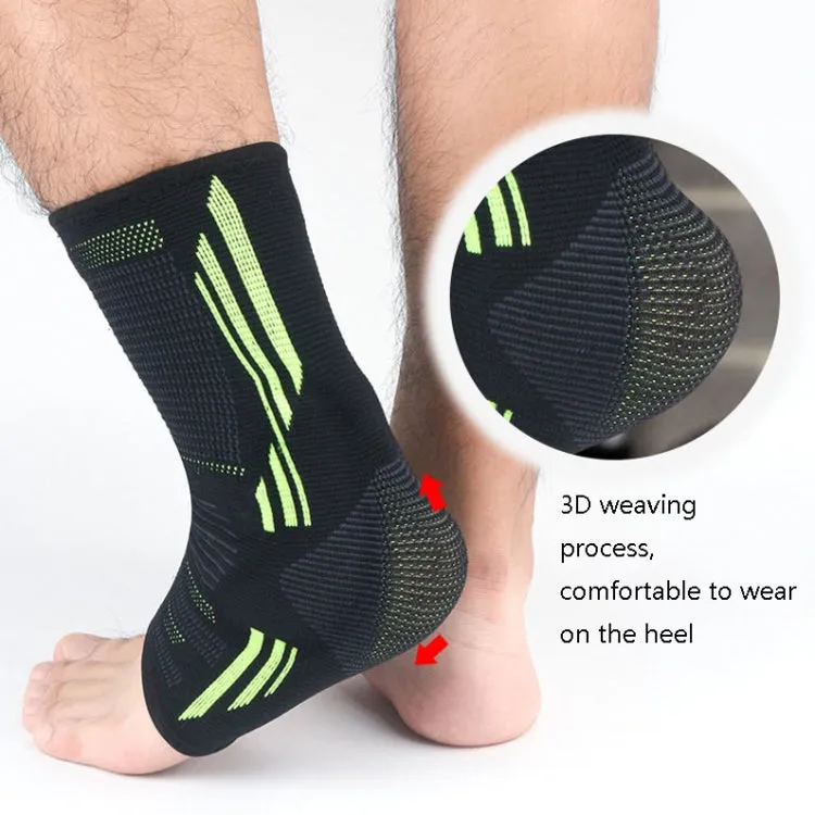 Anti-Sprain Silicone Ankle Support Basketball Football Hiking Fitness Sports Protective Gear, Size: XL (Black Gray)