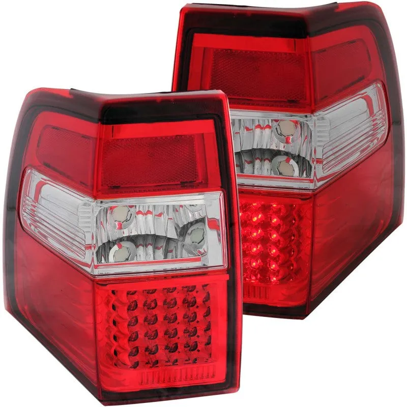 ANZO 2007-2014 Ford Expedition LED Taillights Red/Clear