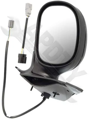 APDTY 066113 Side View Mirror - Left , Power, Non-Heated, No Signal, Black