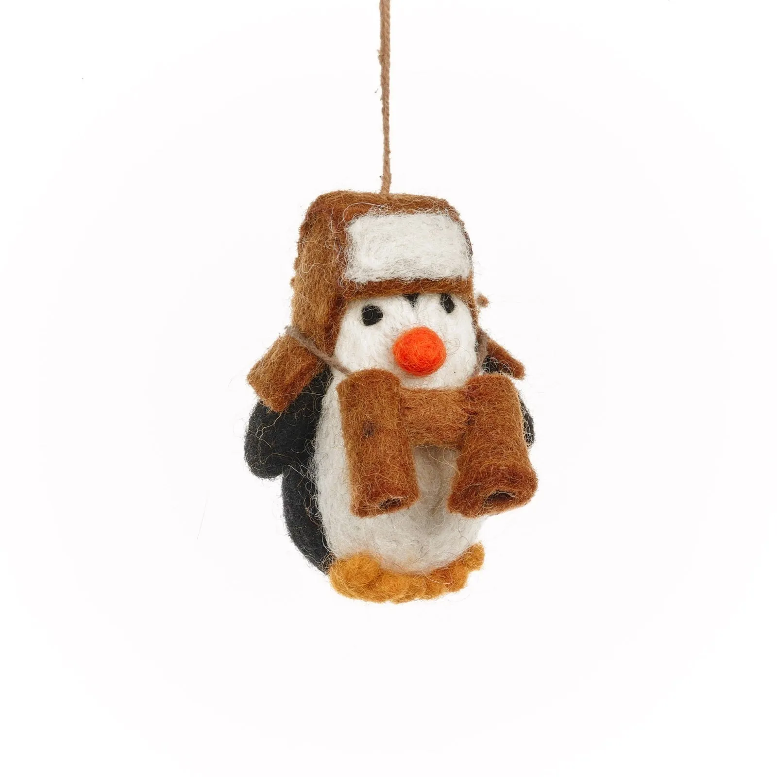 Arctic Explorer Penguin Felt Ornament 3"