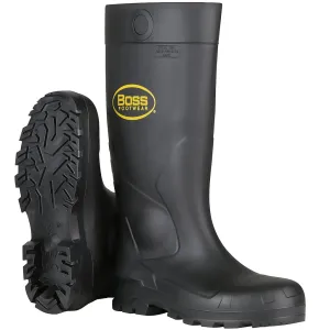 Boss 380-800/7 16" Black PVC Plain Toe Boot