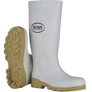 Boss 382-910/14 16" White PVC Steel Toe Boot