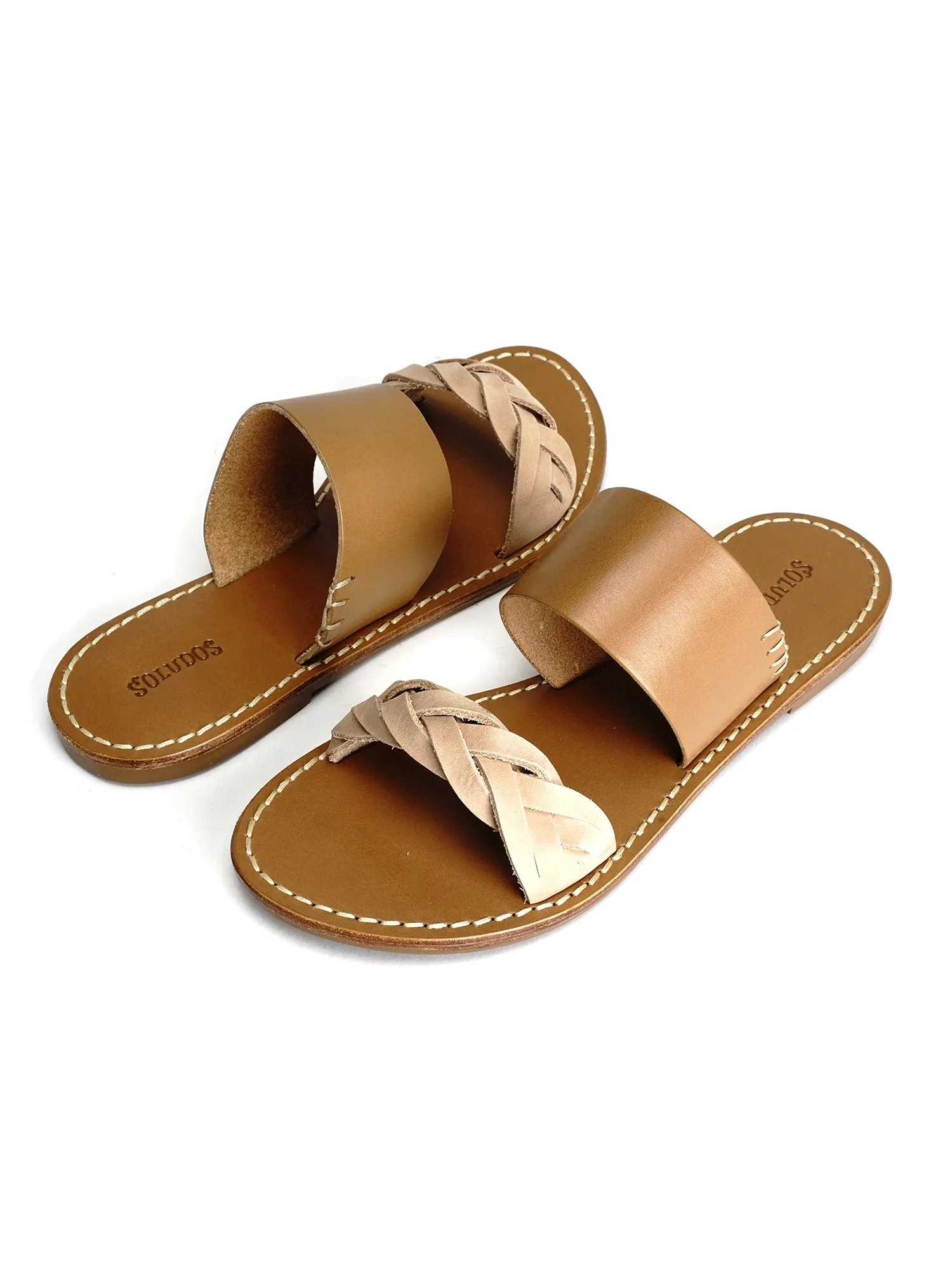 BRAIDED SLIDE SANDAL_ACORN BROWN