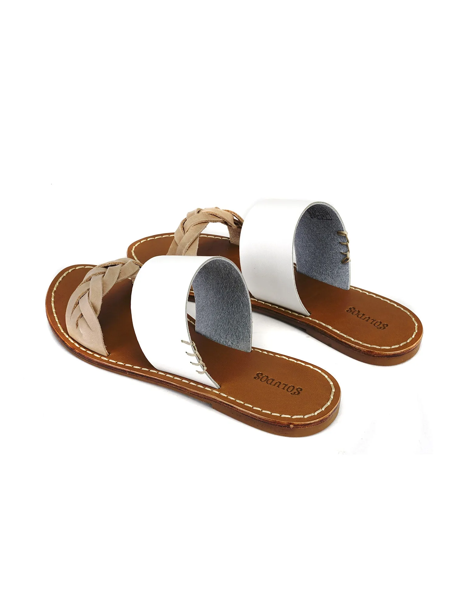 BRAIDED SLIDE SANDAL_WHITE