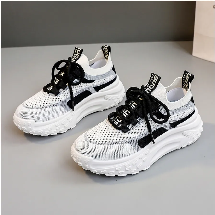 BREATHABLE TRENDY KNIT MESH ORTHO SNEAKERS