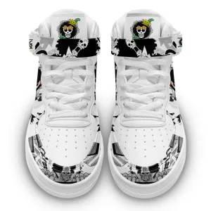 Brook Sneakers Air Mid OP Custom Anime Shoes Mix Manga