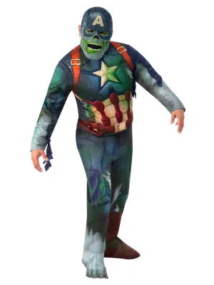 Captain America Zombie Deluxe Teen Costume - Buy Online Only