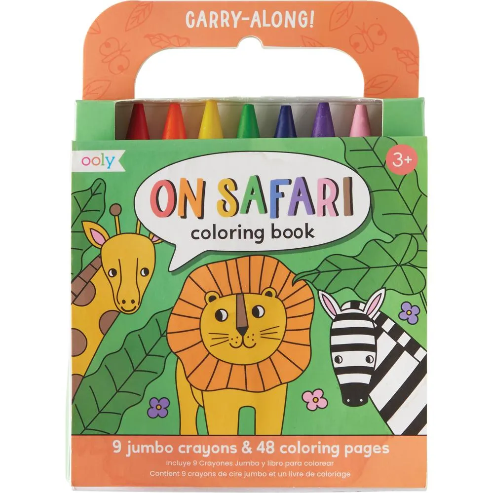 Carry Along Coloring Book Set - On Safari