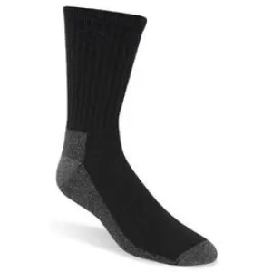 Crew Socks, Odor Guard, Black, Men's XL, 3-Pk.