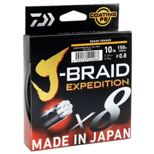 Daiwa J-Braid Expedition X8 300M Line Orange