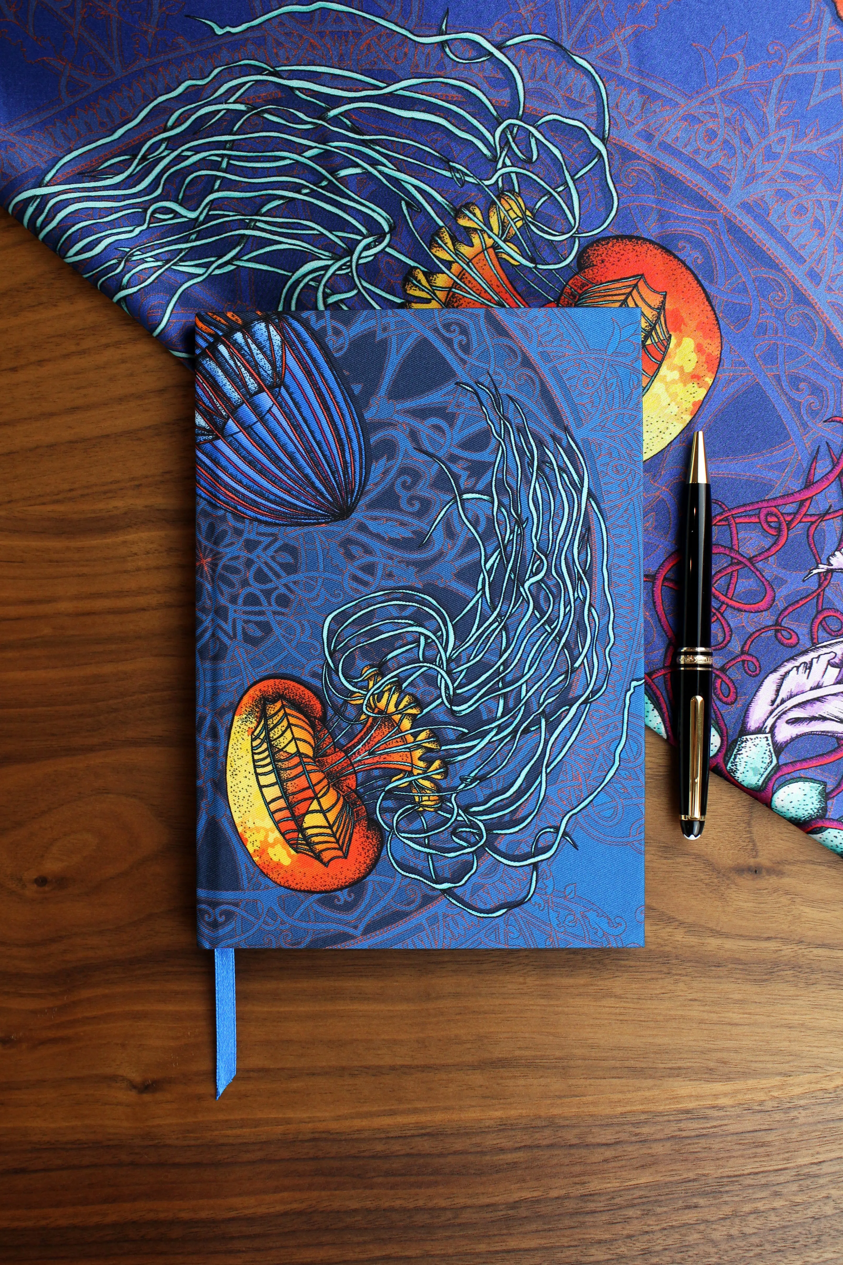 Dancing Jellyfish Blue Notebook