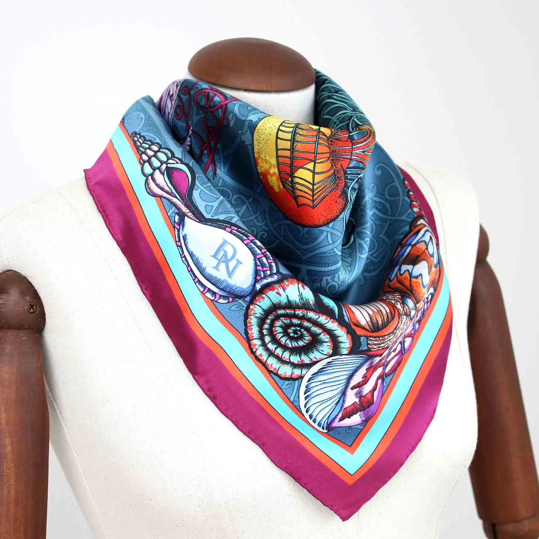 Dancing Jellyfish Turquoise Scarf