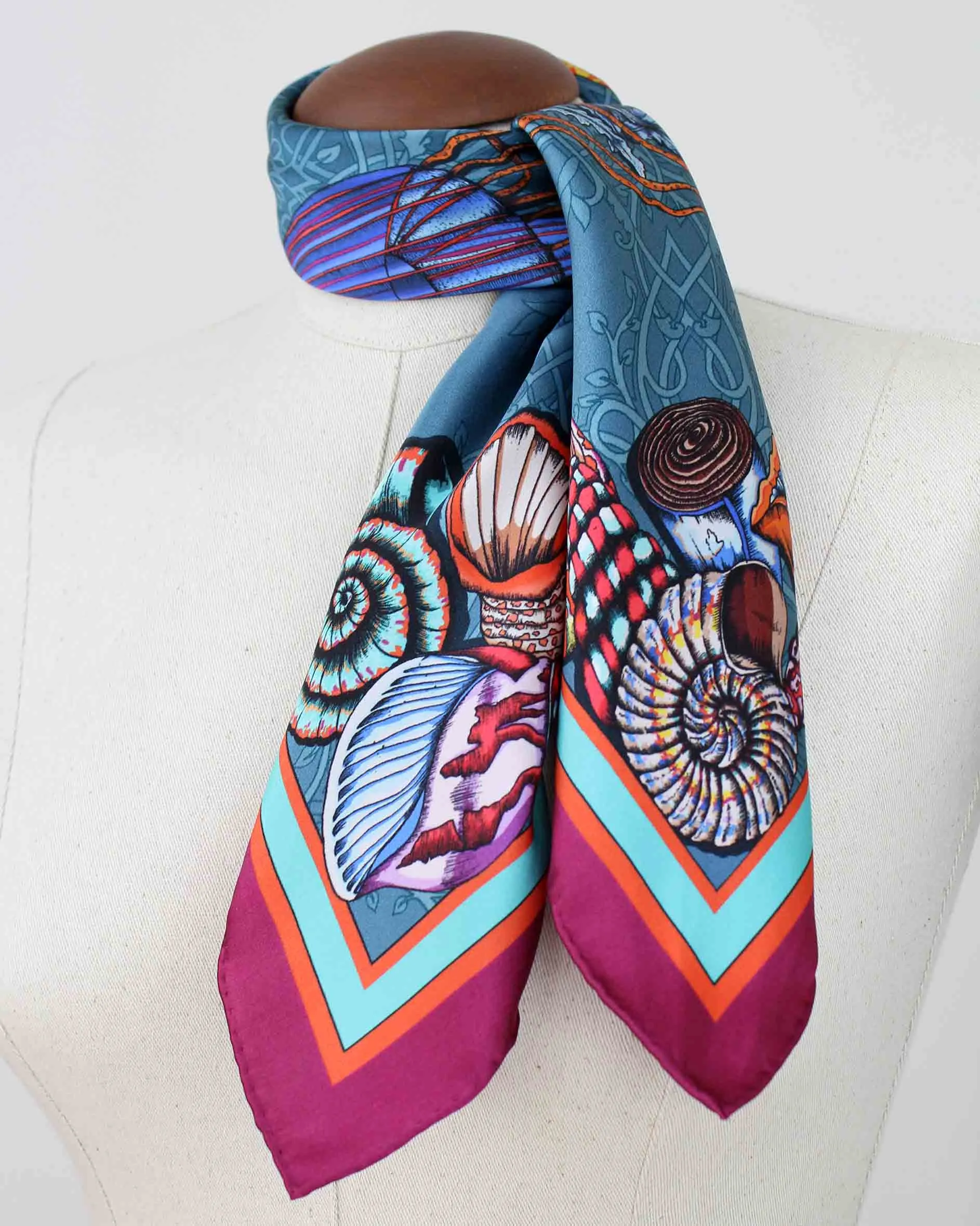 Dancing Jellyfish Turquoise Scarf