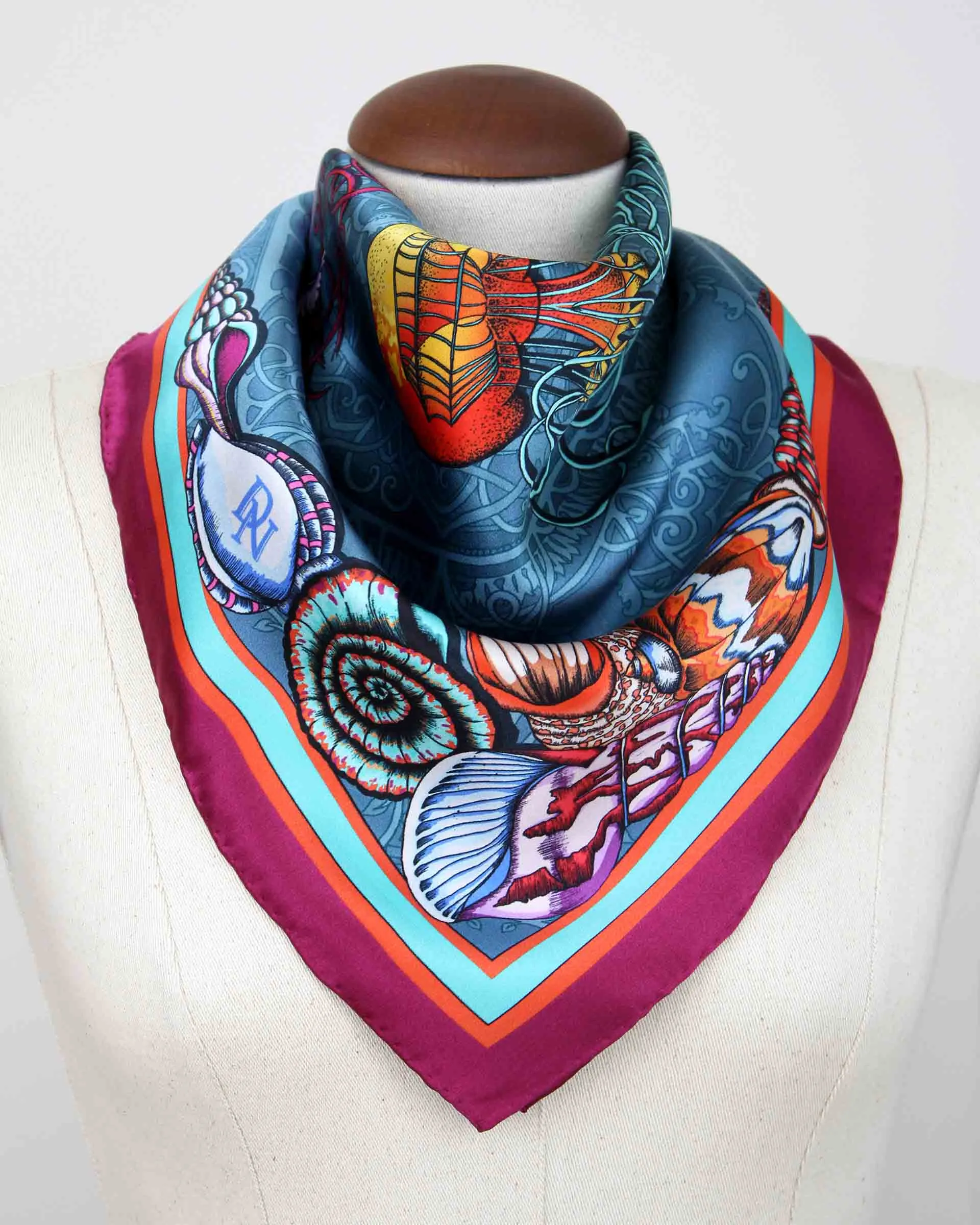 Dancing Jellyfish Turquoise Scarf