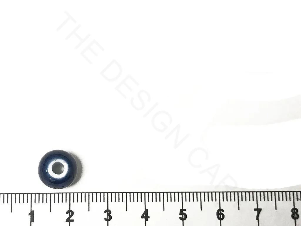 Dark Blue Circular 2 Ceramic Beads