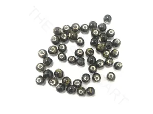 Dark Brown Circular Ceramic Beads