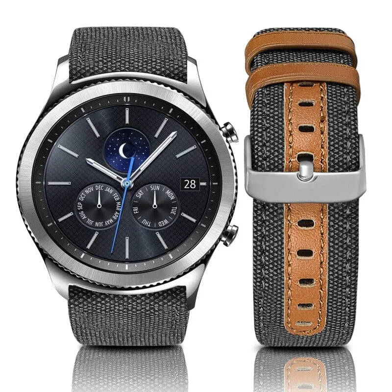 Denim & Leather Watch Straps Compatible with the Timex 20mm Range