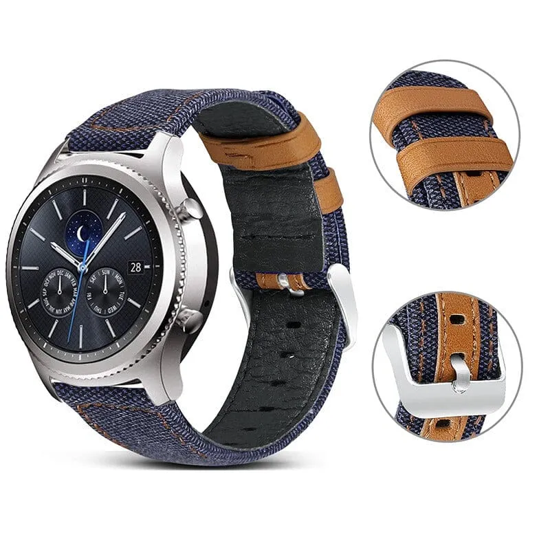 Denim & Leather Watch Straps Compatible with the Timex 20mm Range