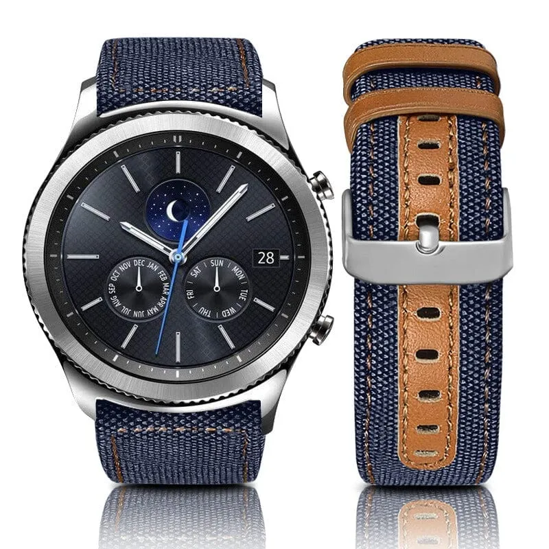 Denim & Leather Watch Straps Compatible with the Timex 20mm Range