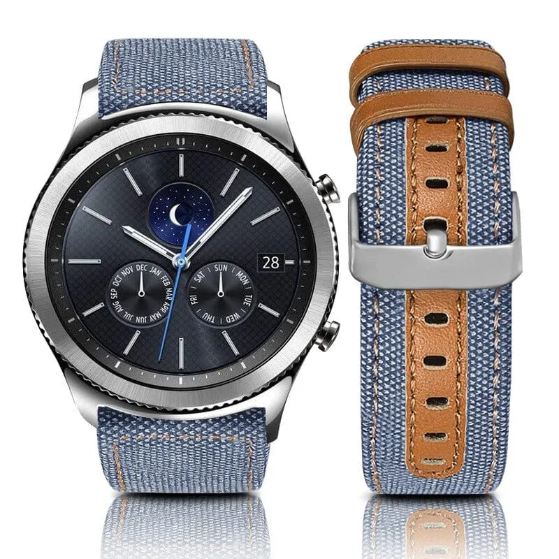 Denim & Leather Watch Straps Compatible with the Timex 20mm Range