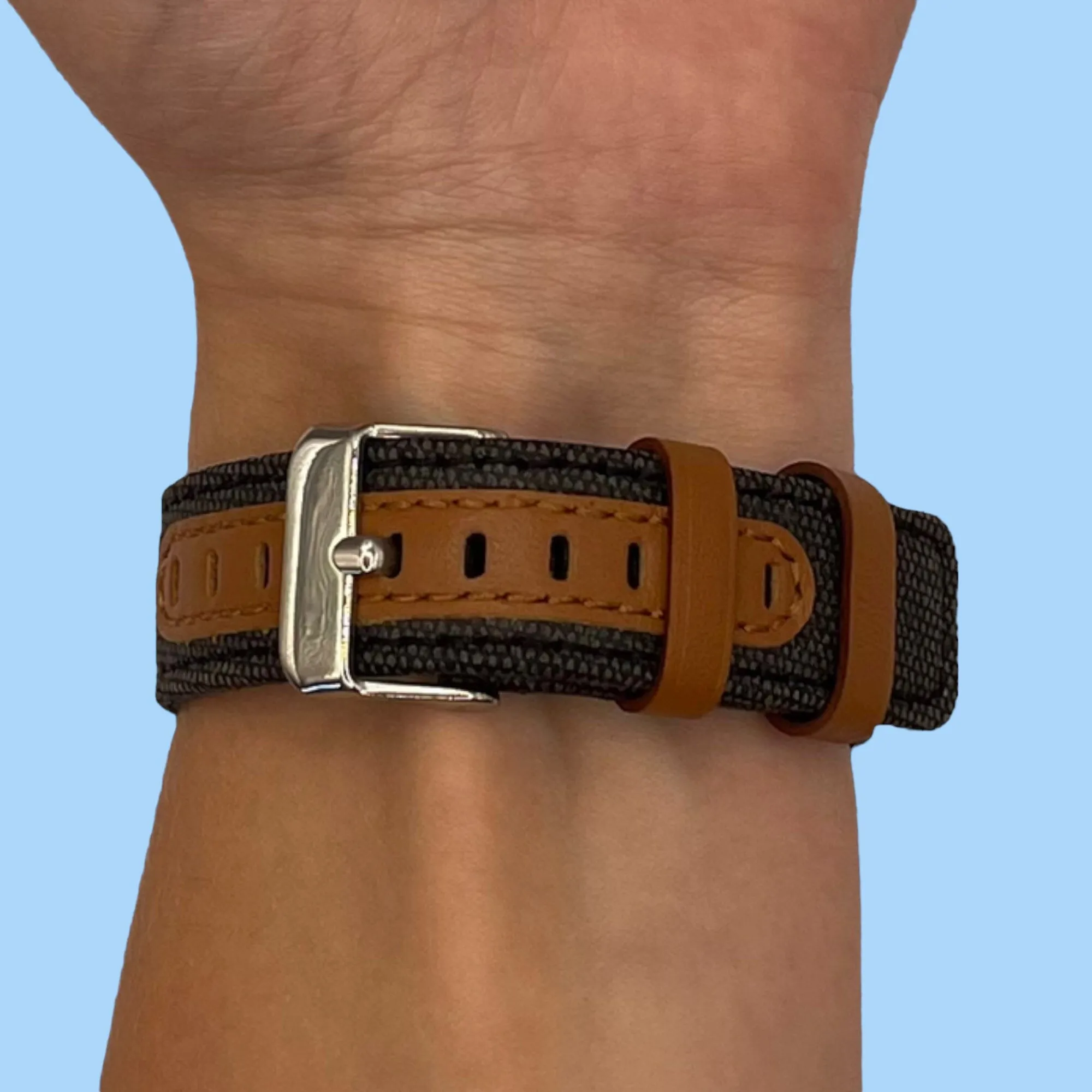 Denim & Leather Watch Straps Compatible with the Timex 20mm Range