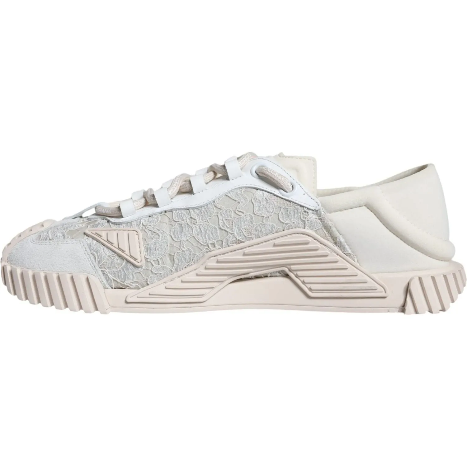 Dolce & Gabbana White Lace NS1 Low Top Sneaker Sports Shoes