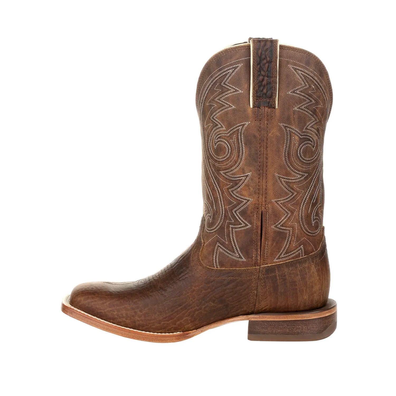 Durango Mens Worn Saddle Leather Arena Pro Western Cowboy Boots