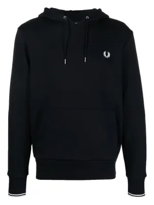 embroidered logo hoodie