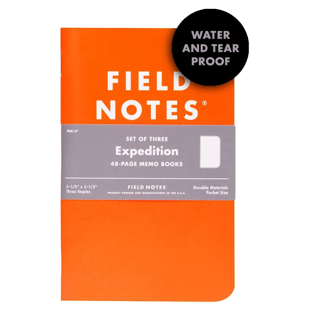 Expedition Edition - Waterproof Notebooks, Set of 3