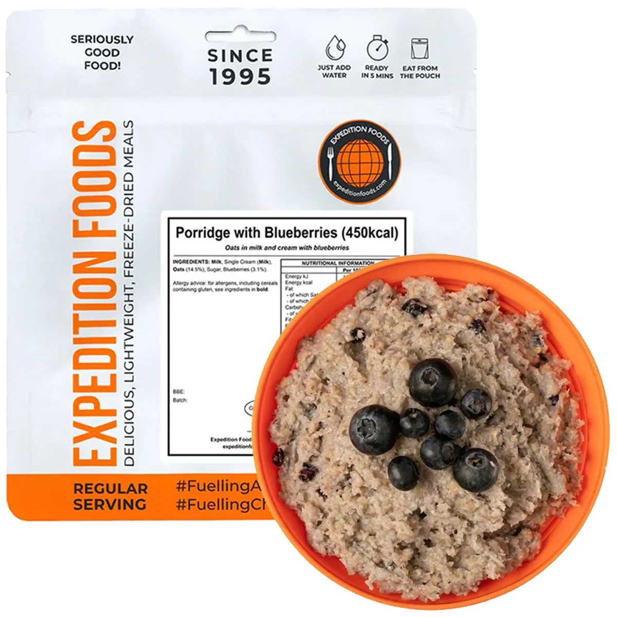 Expedition Foods Freeze-Dried Meal Porridge with Blueberries 450kcal