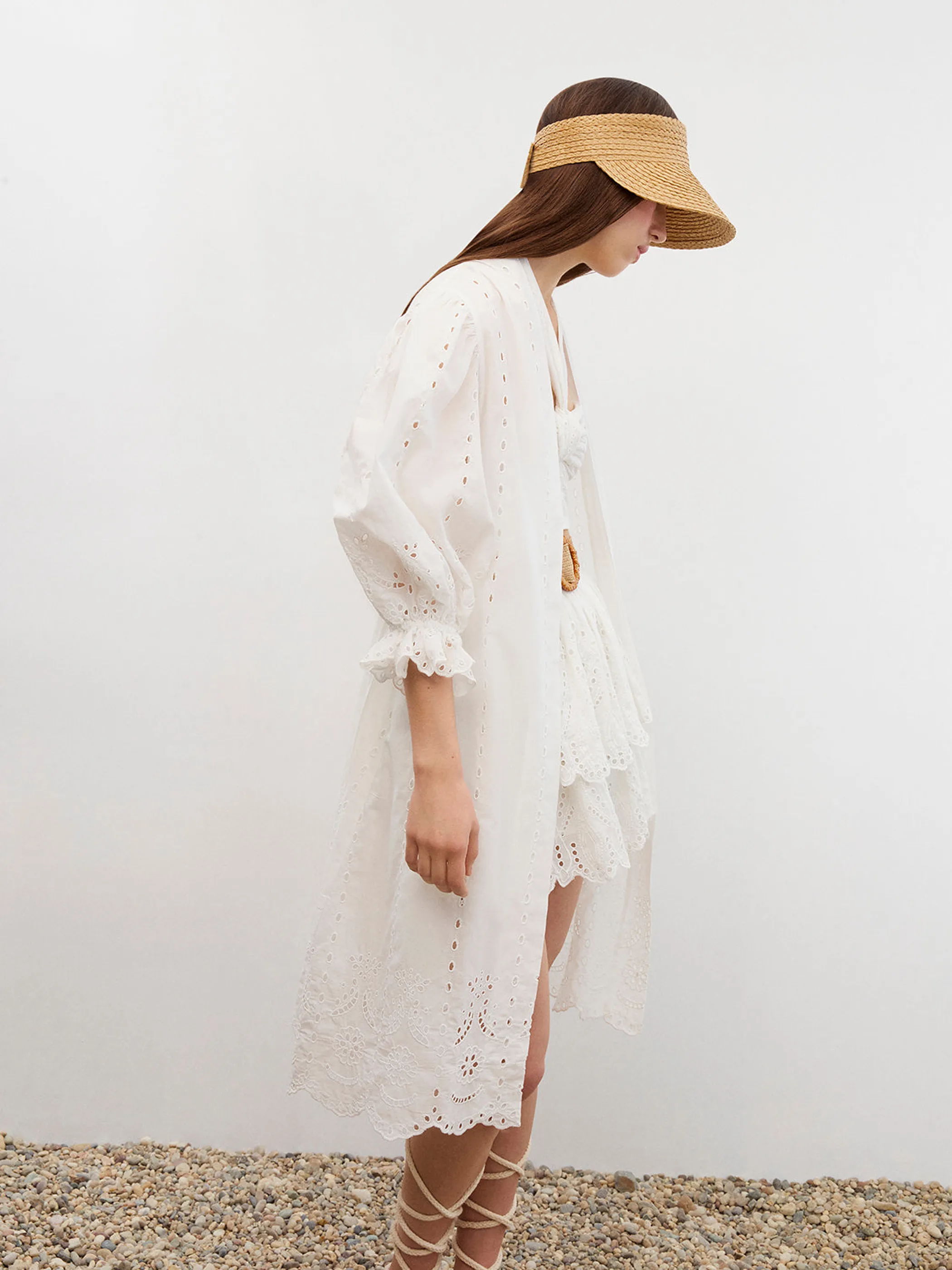 Eyelet Kimono