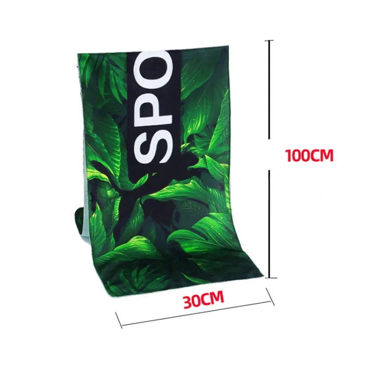 Fitness Cold Towel Outdoor Sports Cooling Quick-Drying Towel, Size: 100 x 30cm(Greenery)