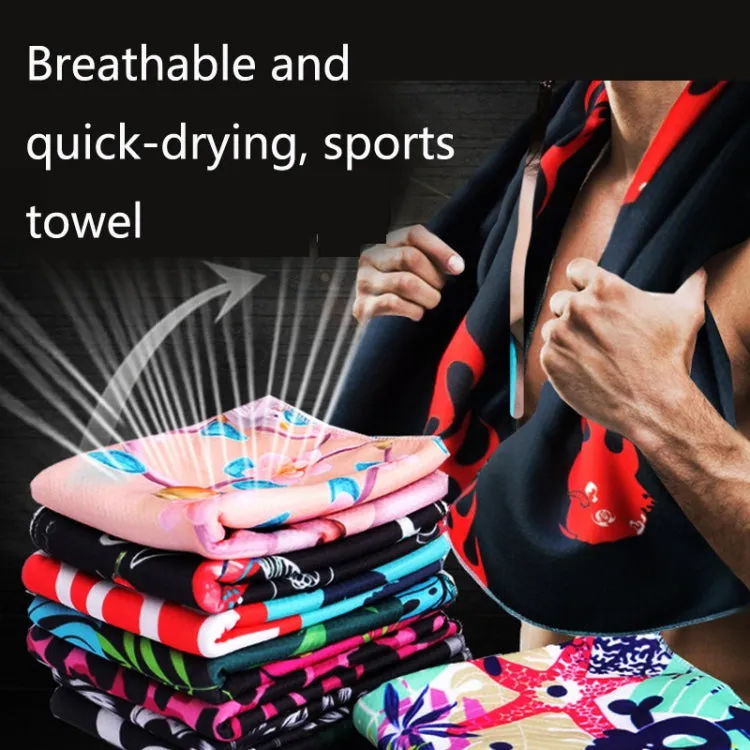 Fitness Cold Towel Outdoor Sports Cooling Quick-Drying Towel, Size: 100 x 30cm(Greenery)