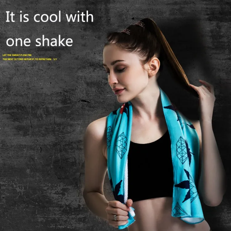 Fitness Cold Towel Outdoor Sports Cooling Quick-Drying Towel, Size: 100 x 30cm(Greenery)