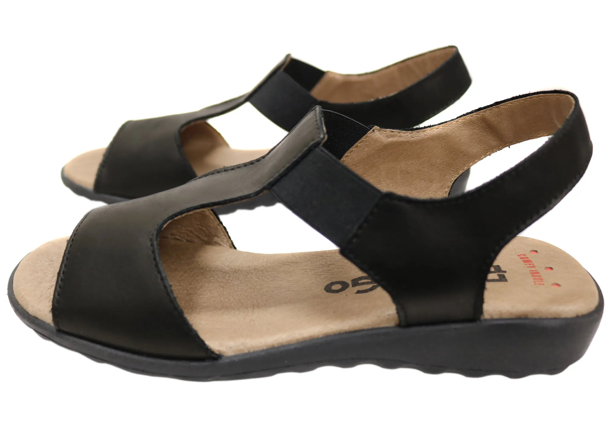 Flex & Go Honor Womens Comfortable Leather Sandals Made In Portugal