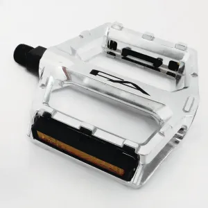 Free Agent Platform Aluminum Bicycle Pedals 1/2 Chrome -Live4Bikes