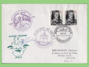 Germany 1989 F.S. Polarstern Ship post multi cachet Antarctic Expedition Cover