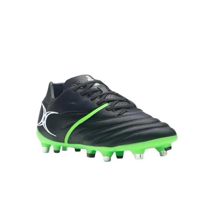 Gilbert Adults Rugby Boot Sidestep X20 Power 6S Black/Fluorescent Green